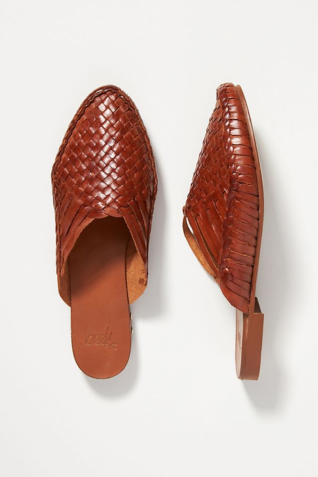 Beek Parrot Woven Mules | Anthropologie