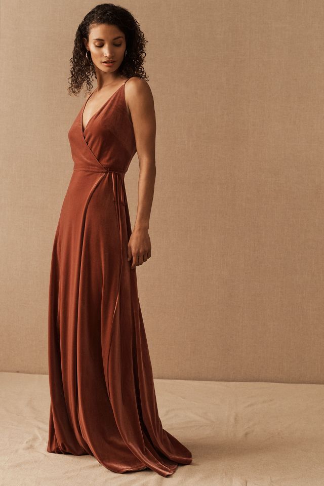 Bhldn velvet wrap sales dress