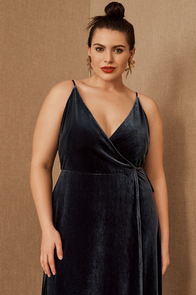 Jenny Yoo Andi Velvet Wrap Dress | Anthropologie