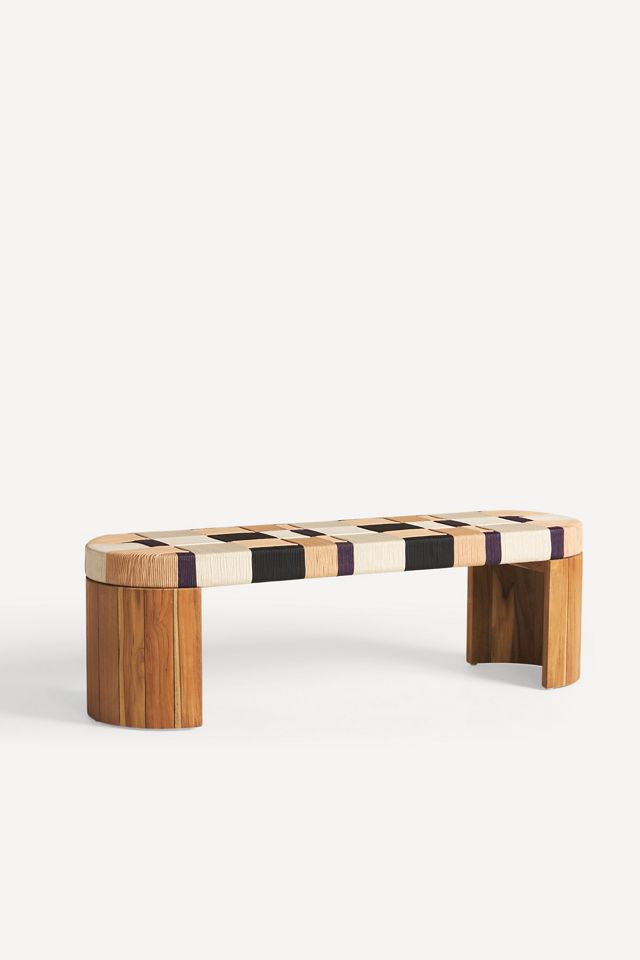 Checkered Rope Indoor/Outdoor Bench #2