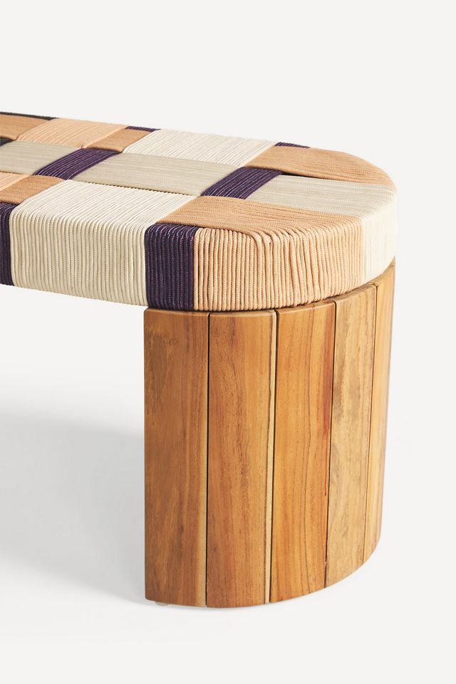 Checkered Rope Indoor/Outdoor Bench #3