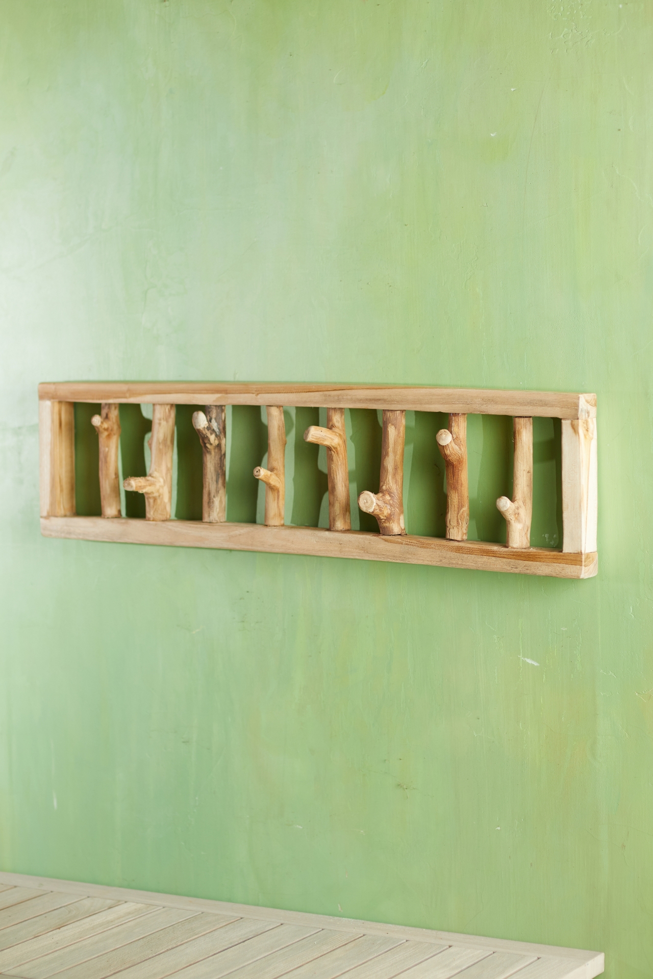 Teak Wall Hook Rack