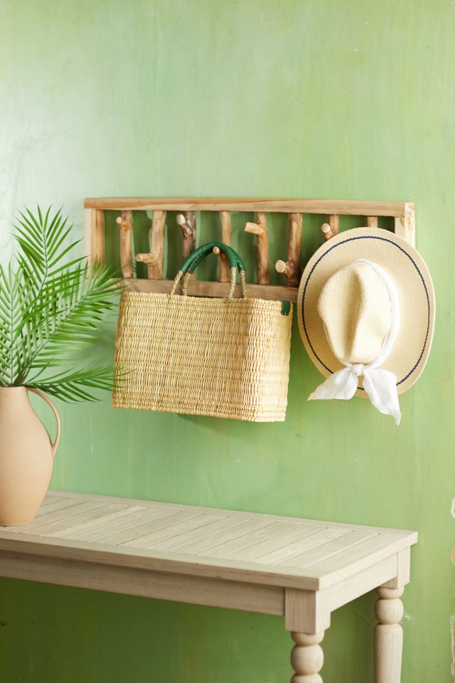 Teak Wall Hook Rack #1