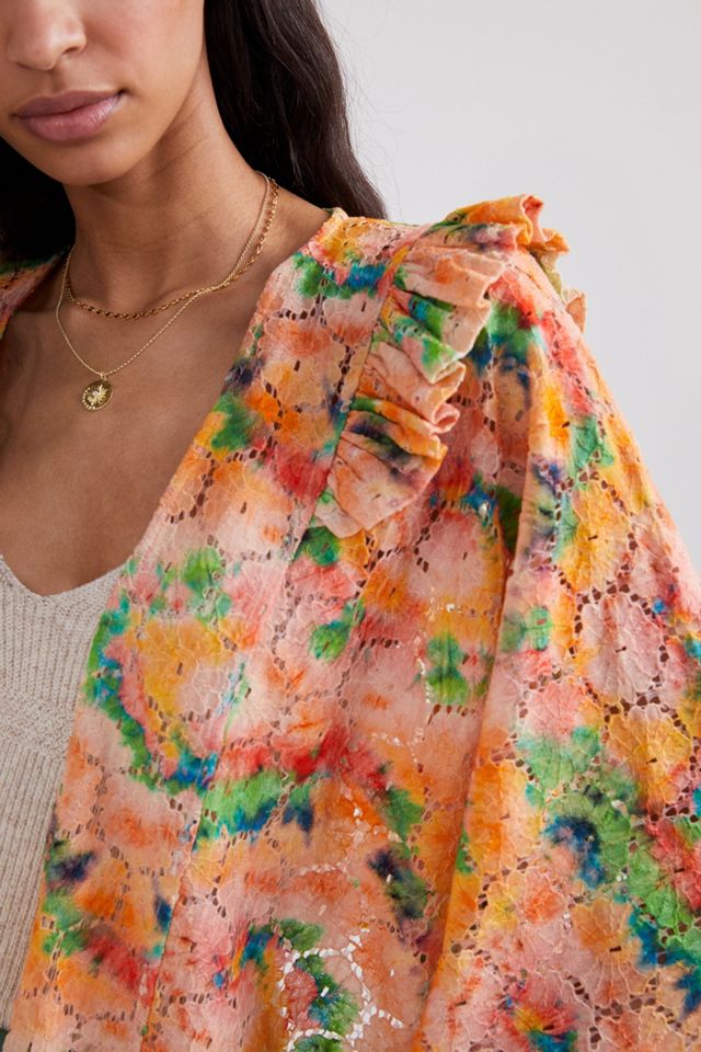 Cropped Floral Lace Shrug #1