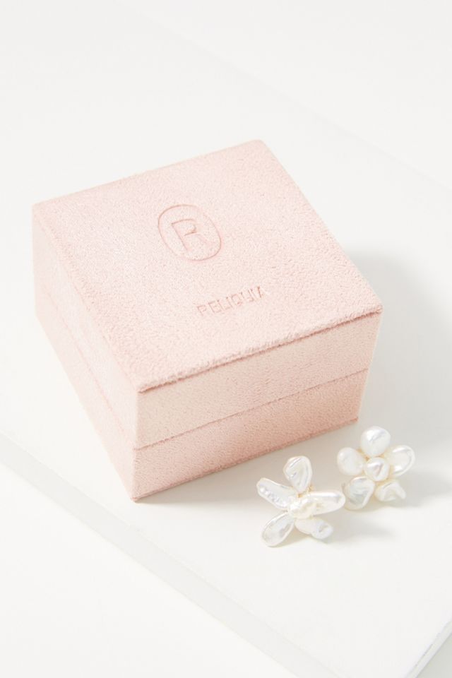 Flower Pearl Post Earrings #2