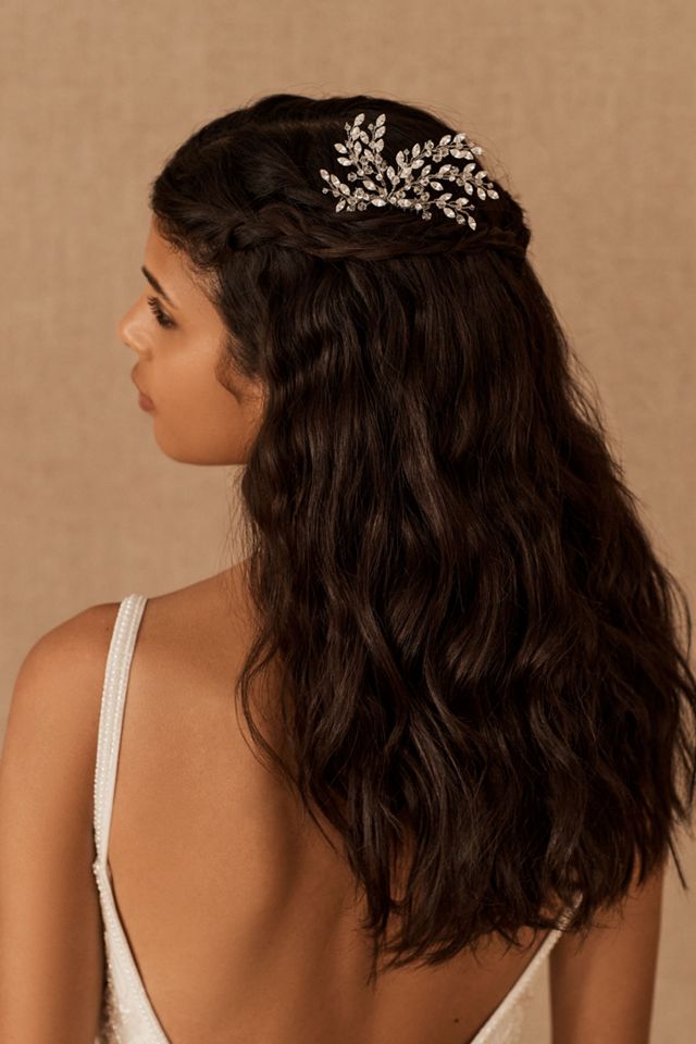 Twigs & Honey @ ANTHROPOLOGIE Frangine Crystal Hair Comb - Wedding Accessory Bridal modern crystal hair comb, headpiece - Crystal skyline  main image 4