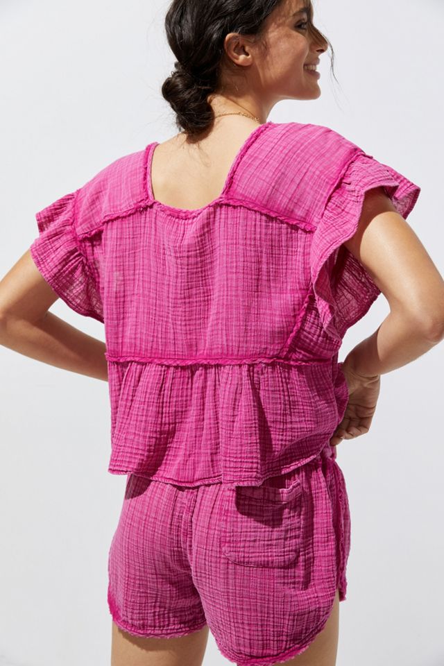 Daily Practice by Anthropologie Gauzy Ruffled Top #2