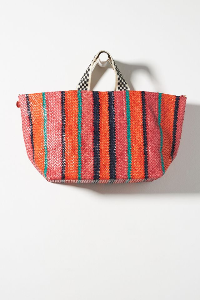 Clare V. Bateau Tote - Evergreen Multi Woven