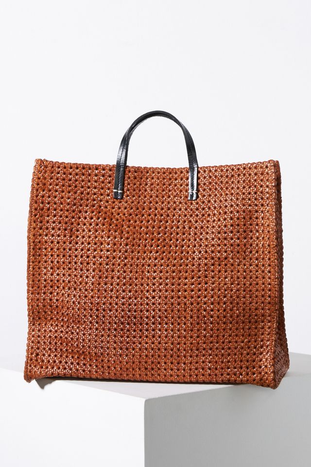 Clare V. Simple Tote - Tan Rattan on Garmentory