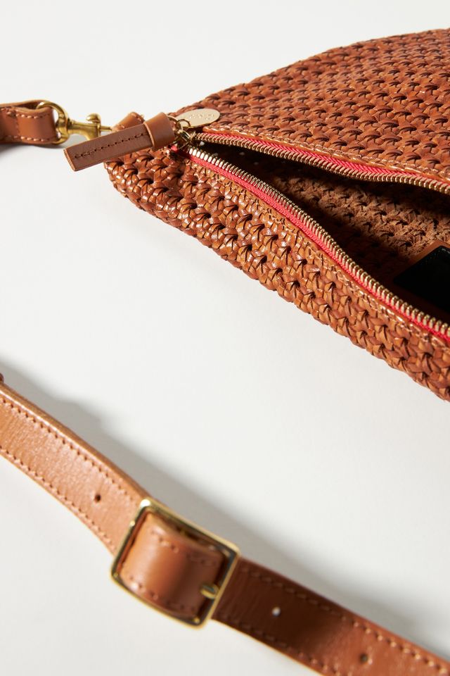NEW Clare V. Striped Woven Petal Leather Belt Bag Fanny Pack Anthropologie