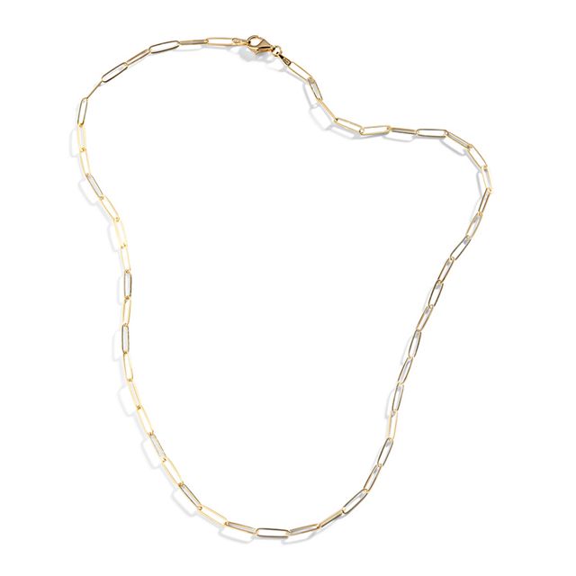 Paper Clip Chain Necklace - Universal Thread™ Worn Gold