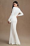 Tadashi Shoji Dawson Long-Sleeve Crepe Wedding Gown #5
