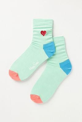Embroidered Heart Crew Socks