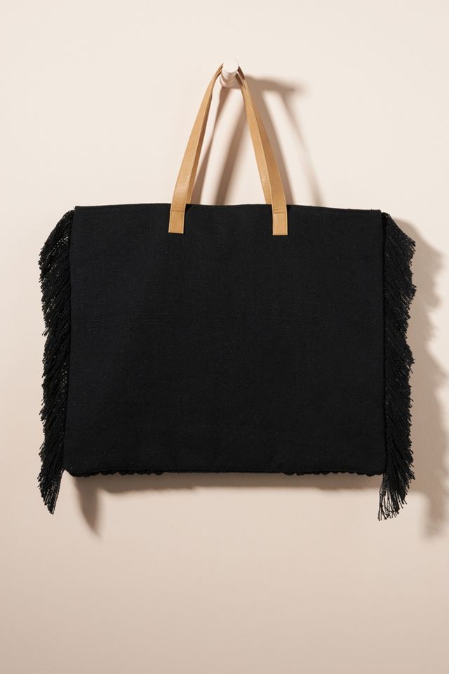 Knit Fringe Tote Bag #1