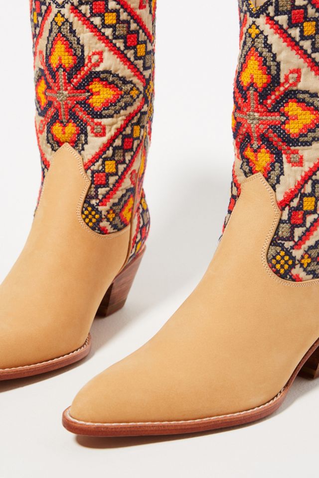 Mosaic Embroidered Western Boots #3
