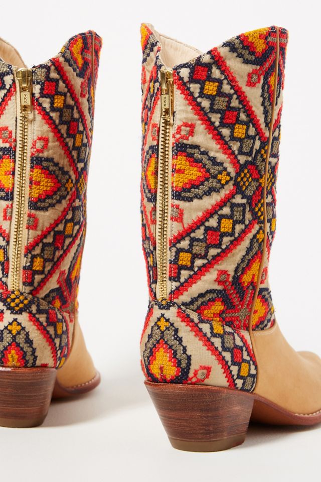 Mosaic Embroidered Western Boots #4