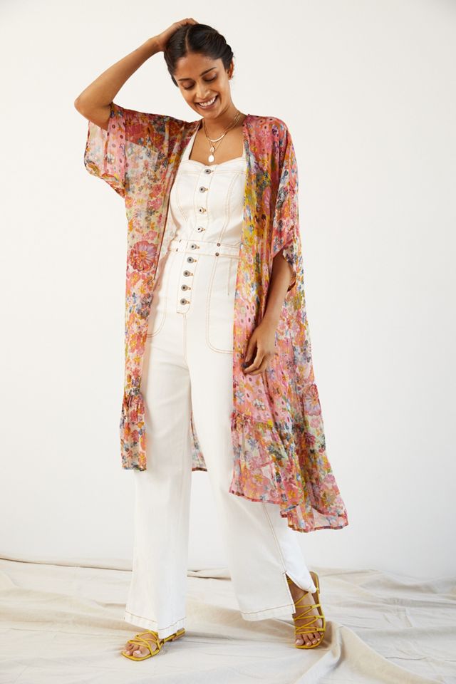 Floral Shimmer Kimono #1
