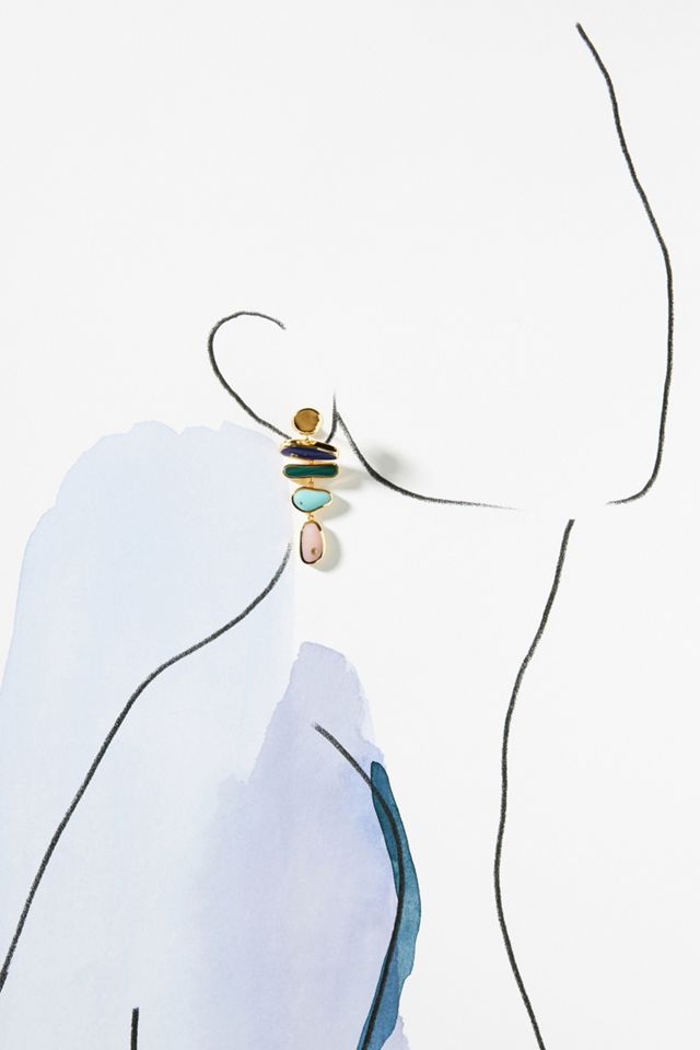 Pamela Love Multi-Stone Drop Earrings #2