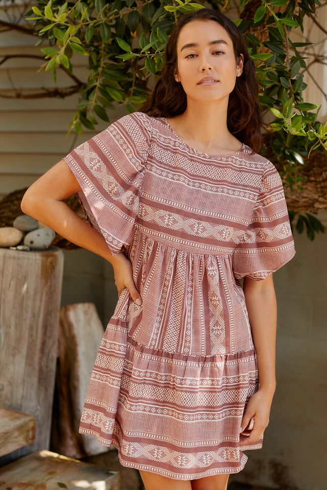 By Anthropologie Tiered Mini Dress