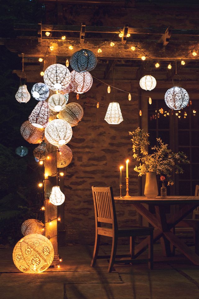 Geo Lace Solar Lantern, Extra Large #2