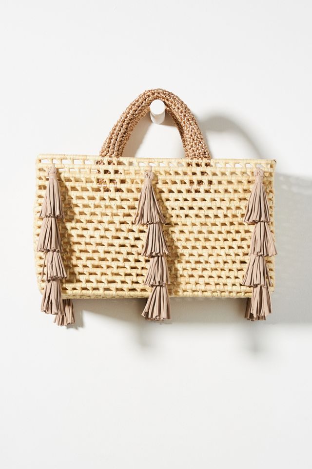 Catarina Mina Straw Fringe Tote Bag #2
