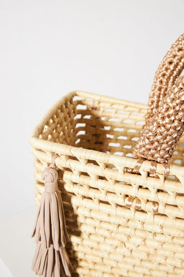 Catarina Mina Straw Fringe Tote Bag #3