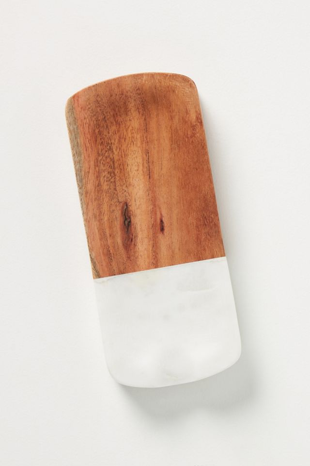 Marble and Wood Spoon Rest #1