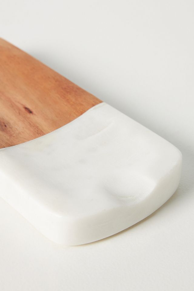 Marble and Wood Spoon Rest #2
