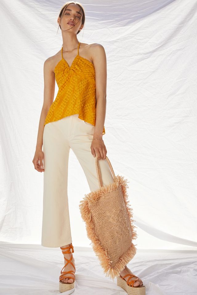 Raffia Fringe Tote Bag