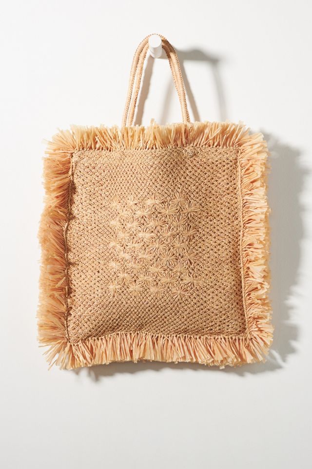 Raffia Fringe Tote Bag #2