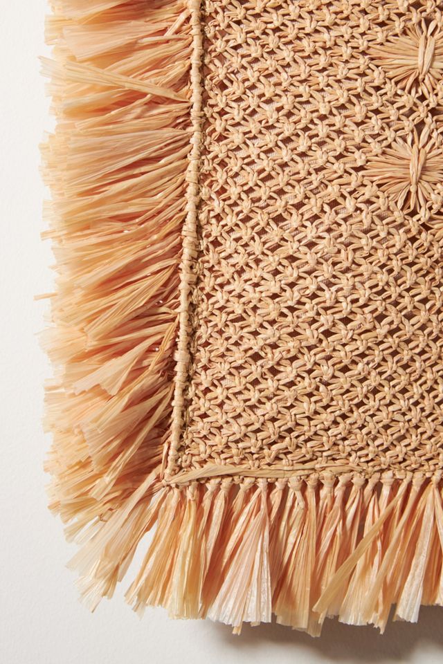 Raffia Fringe Tote Bag #3
