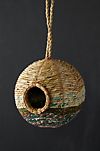 Recycled Sari + Seagrass Bird Nest, Round