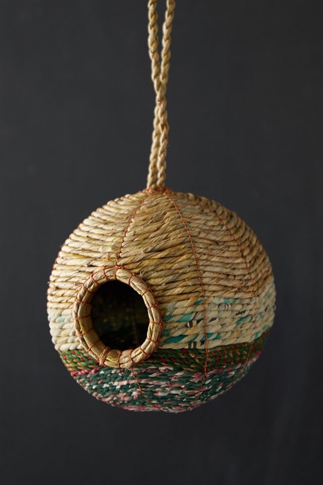 Recycled Sari + Seagrass Bird Nest, Round #1