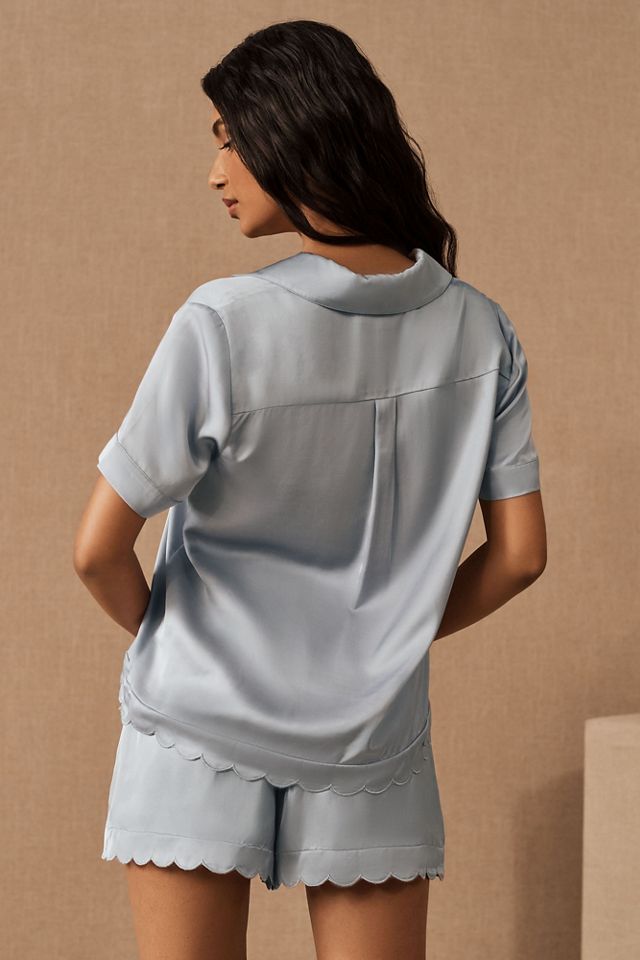 BHLDN Juniper Scalloped Short Pajama Set #1