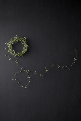 Spring Greens Beaded Iron Garland | Anthropologie