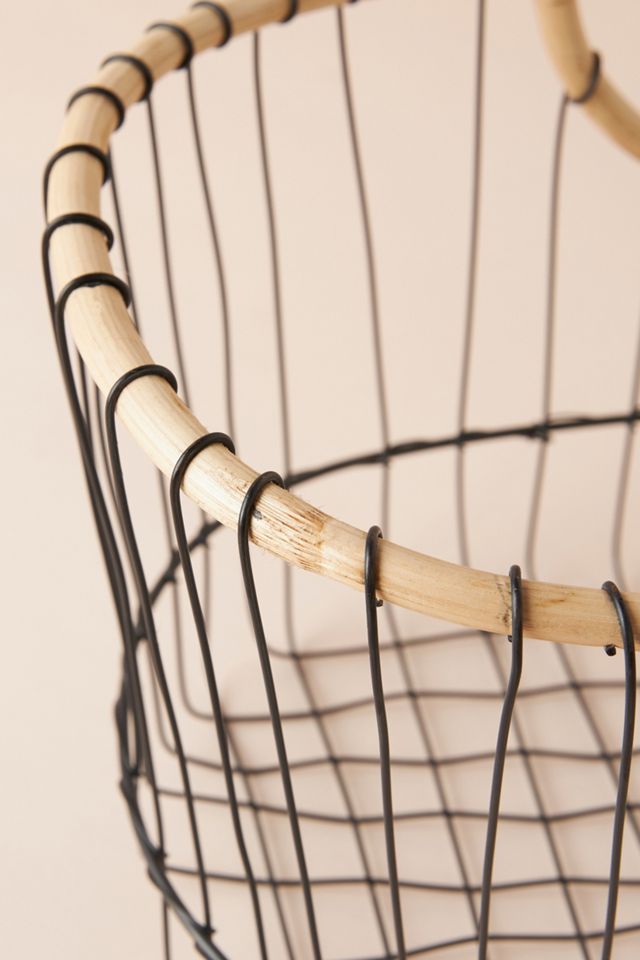 Cane Wire Storage Basket AnthroLiving
