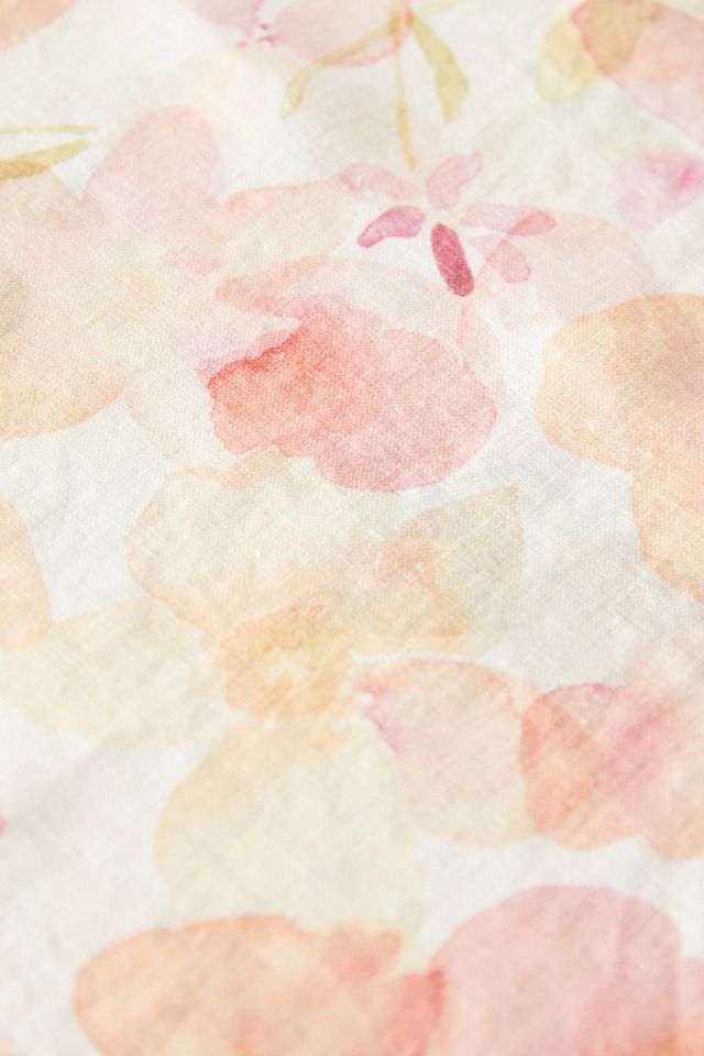 Tangerine Flowers Linen Napkins, Set of 2 #2