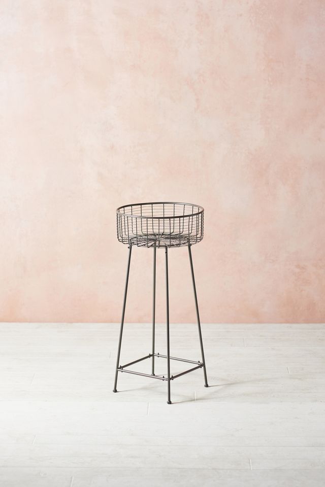 Wire Basket Plant Stand #2