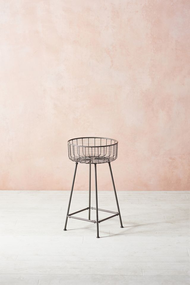 Wire Basket Plant Stand #4