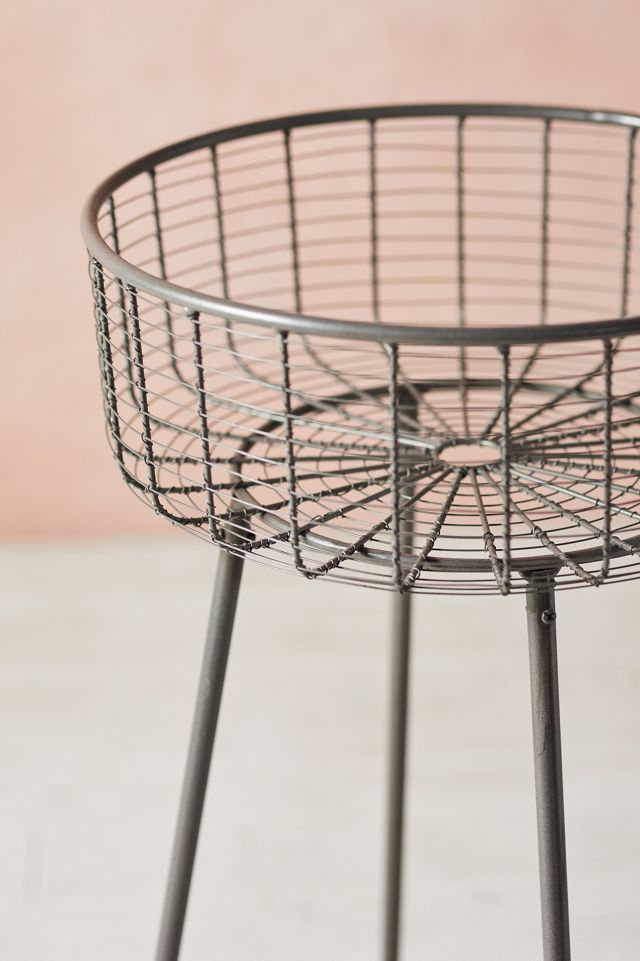 Wire Basket Plant Stand #5
