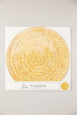Paper Faux Jute Placemats, Set of 12