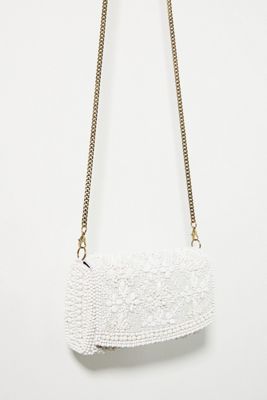 Tonal Beaded Crossbody Bag