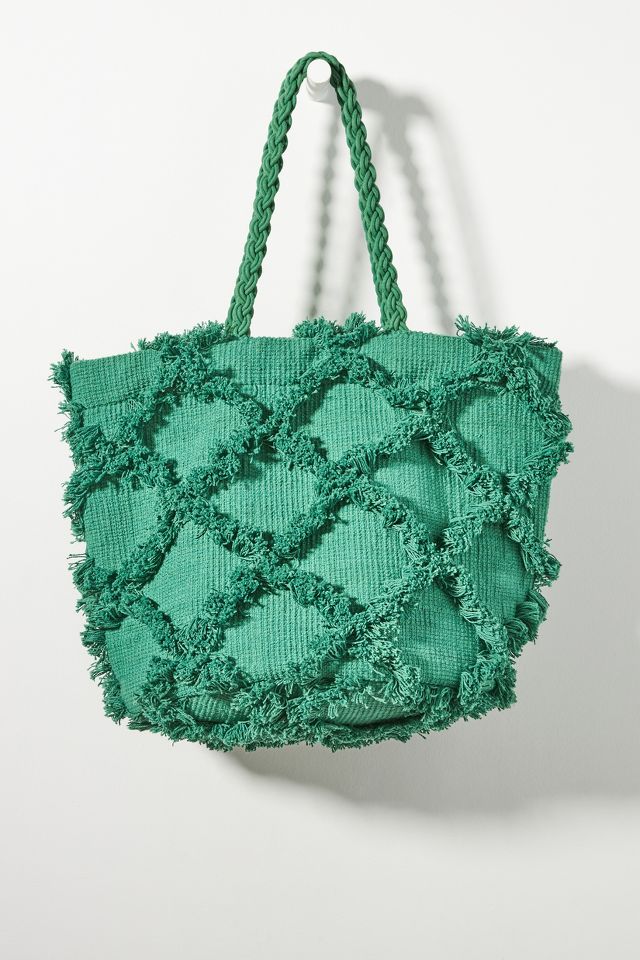 Anthropologie Textured Trellis Tote Bag By in Black - ShopStyle