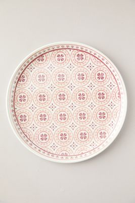 Melamine Serving Platter, Coral Tile