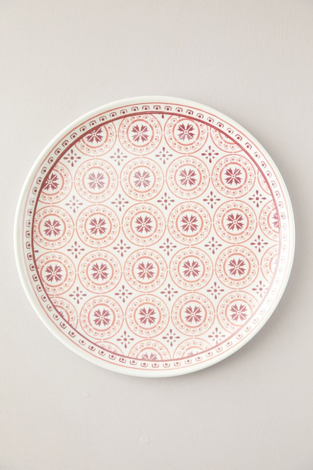 Melamine Serving Platter, Coral Tile