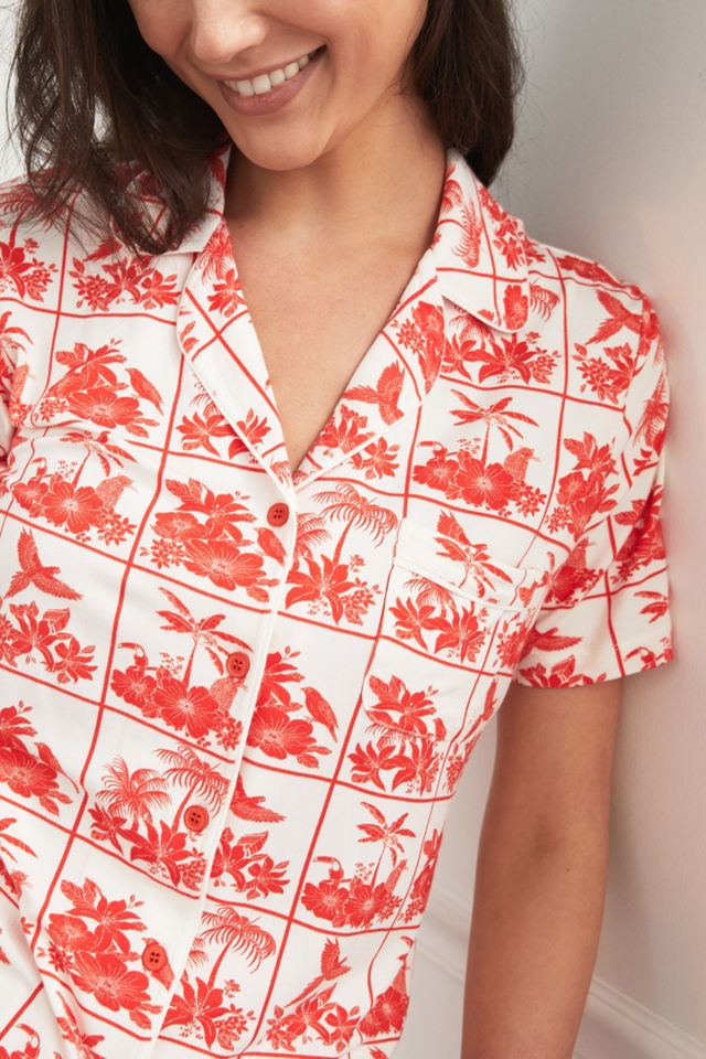 Farm Rio Tropical Tile Pajama Set #1