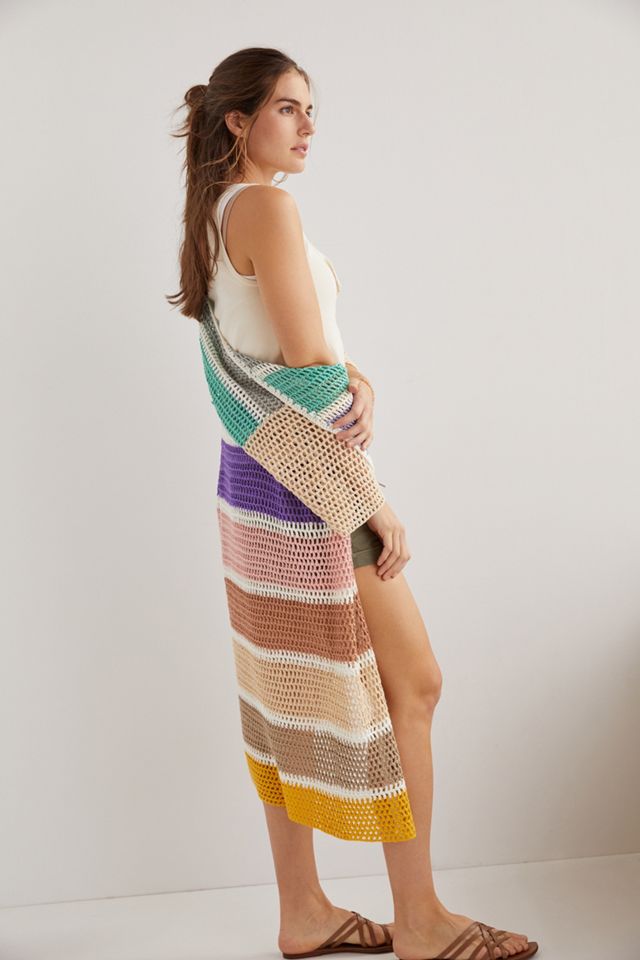 Colorblock Crochet Cardigan #1