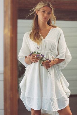 By Anthropologie Ruffled Cover-Up Mini Dress