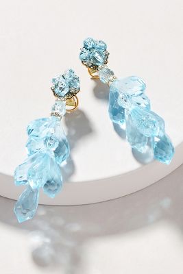 Anthropologie online Reagan Crystal Tassle Drop Earrings