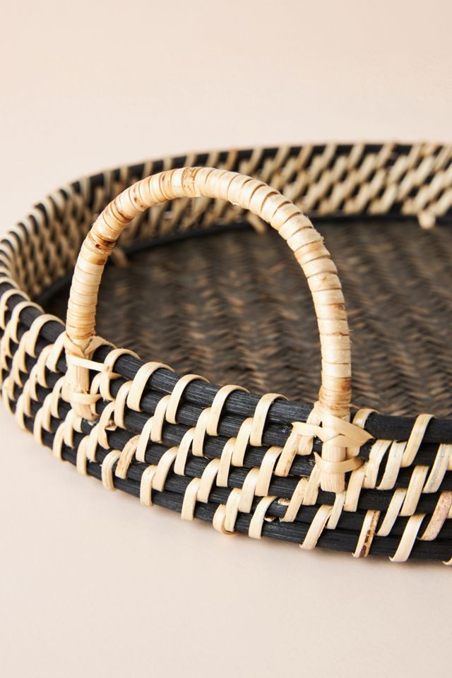 Woven Rattan Decorative Tray #2